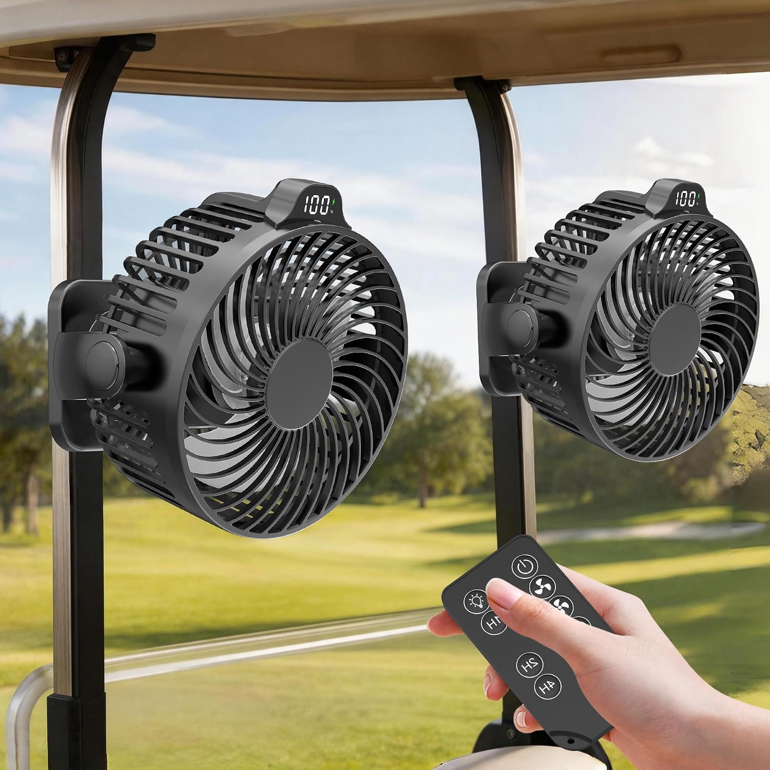 Venswid Magnetic Golf Cart Fan — WeirdThingsToBuy weird find