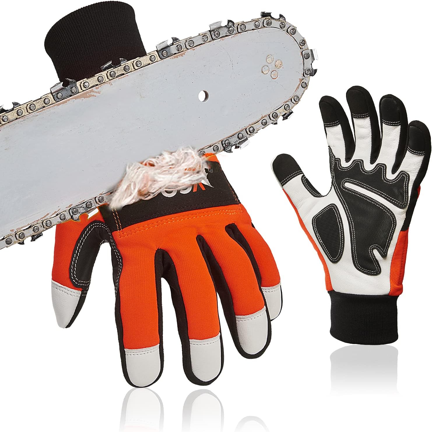 Vgo Leather Chainsaw Gloves Left — WeirdThingsToBuy weird find