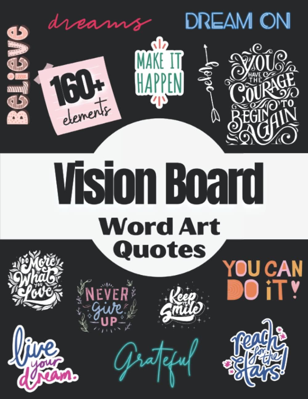 Vision Board Word Art Quotes Situation — WeirdThingsToBuy weird find