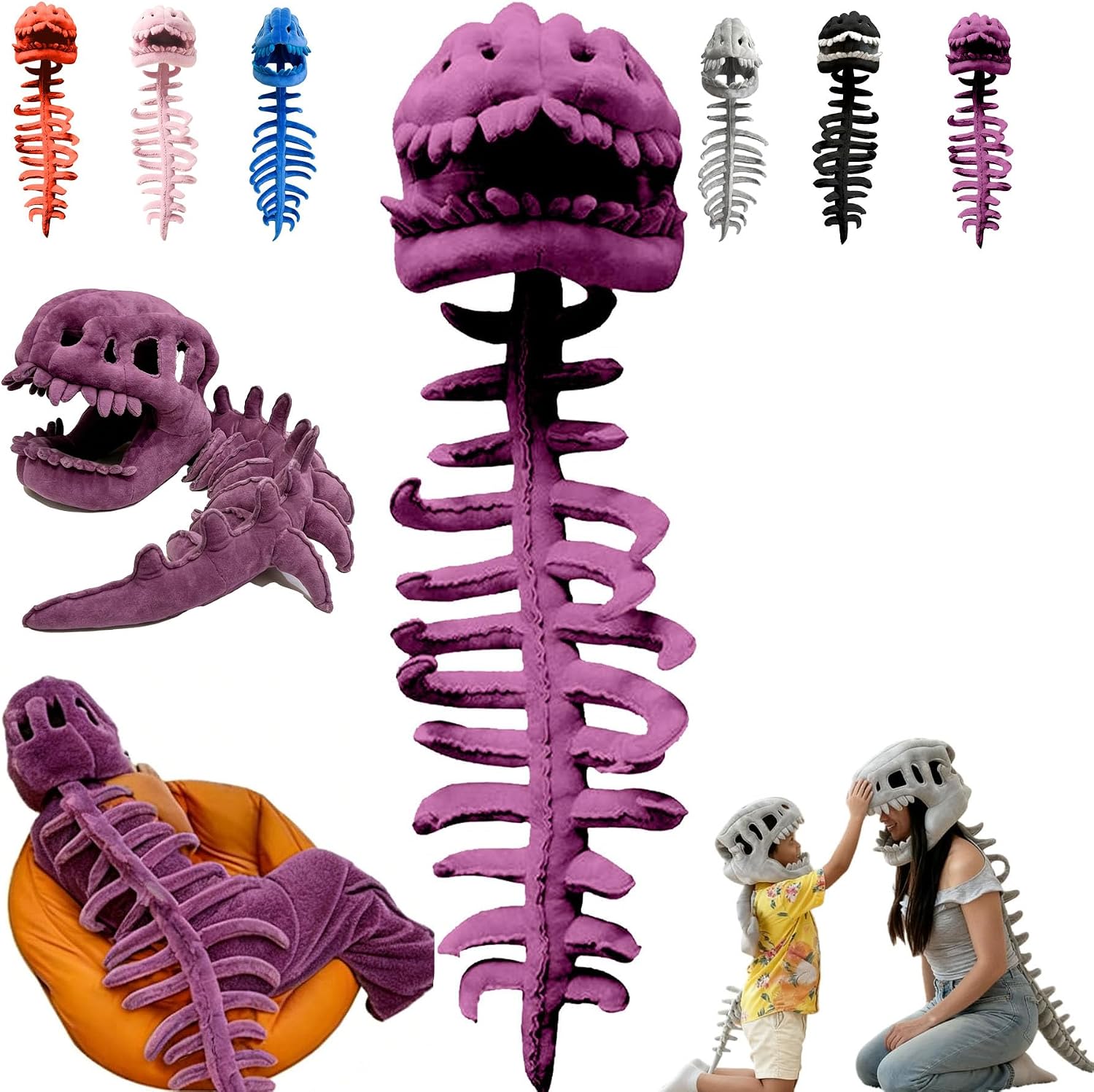 Wearable Dinosaur Skeleton Plush Costume Situation — WeirdThingsToBuy weird find