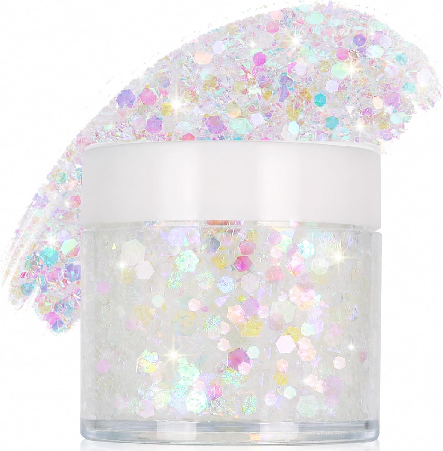 White Face Hair Glitter Gel — WeirdThingsToBuy weird find