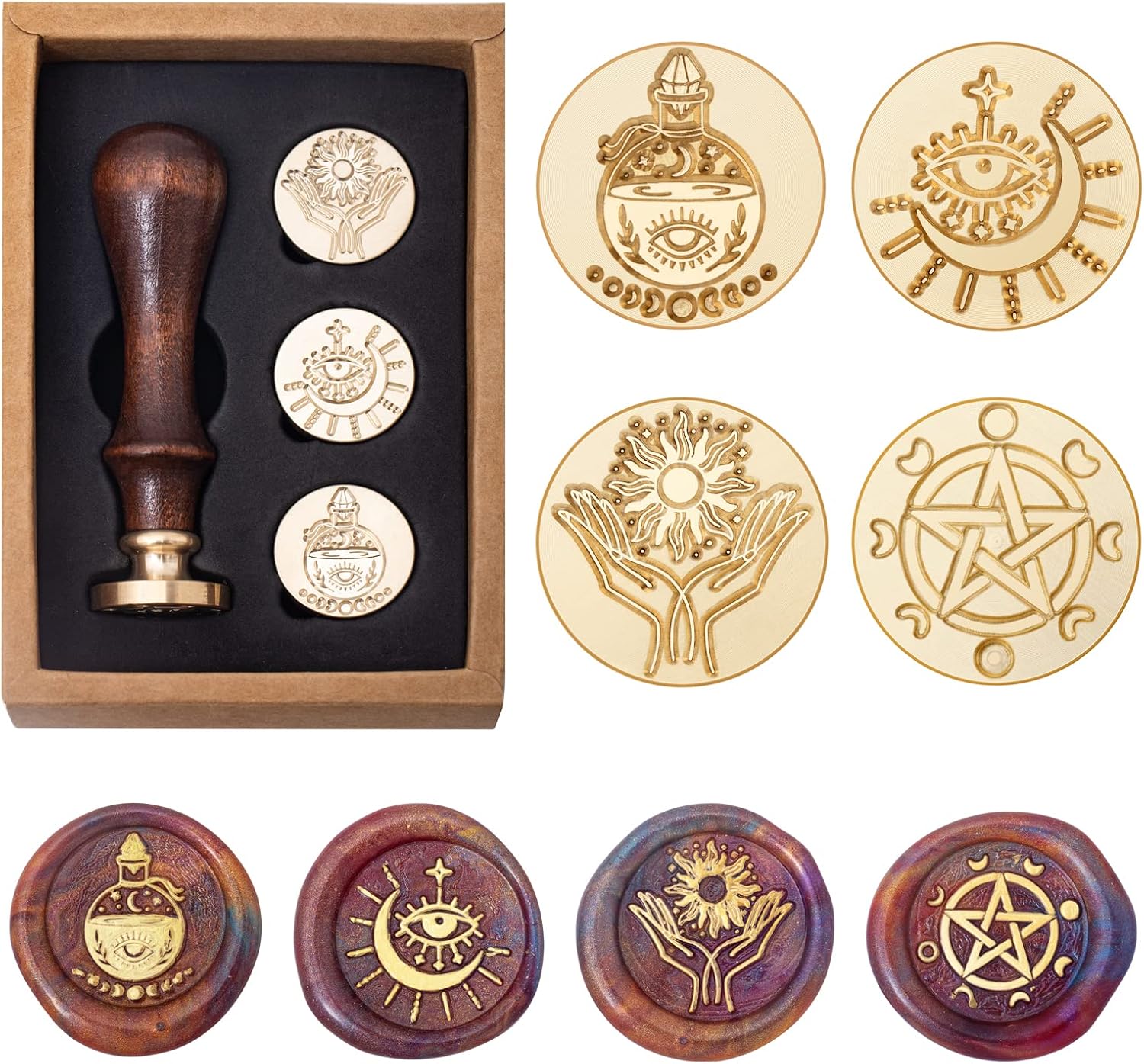 Wiccan Wax Seal Stamp Set — WeirdThingsToBuy weird find