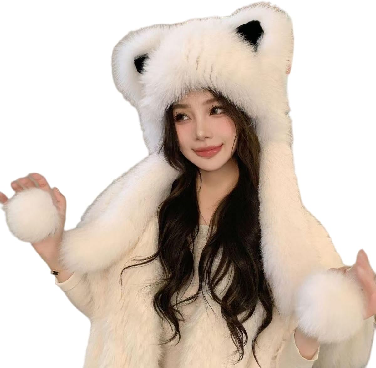 Winter Fuzzy Hat Cute Animal Situation — WeirdThingsToBuy weird find