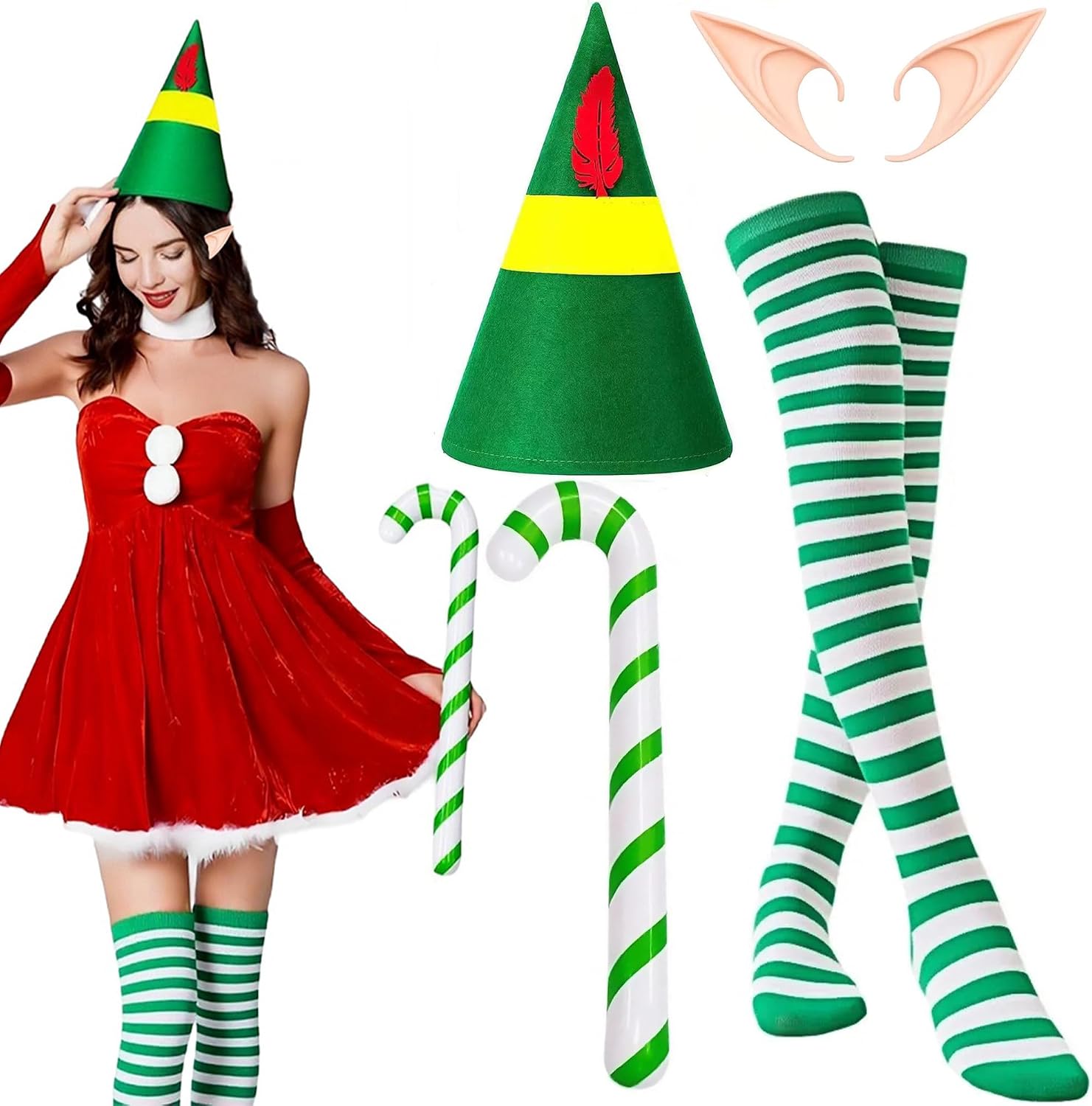Women Christmas Elf Costume Set Situation — WeirdThingsToBuy weird find
