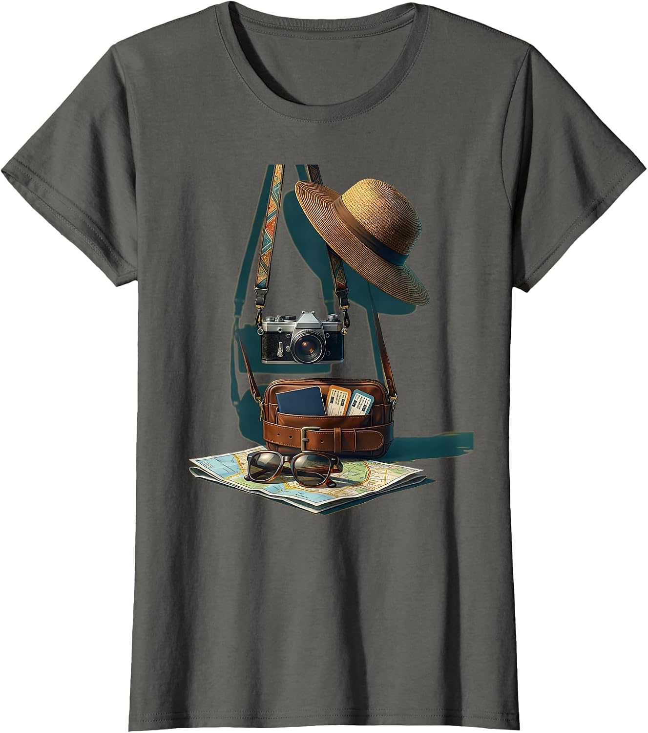 Women's Tacky Tourist Camera Passport — WeirdThingsToBuy weird find