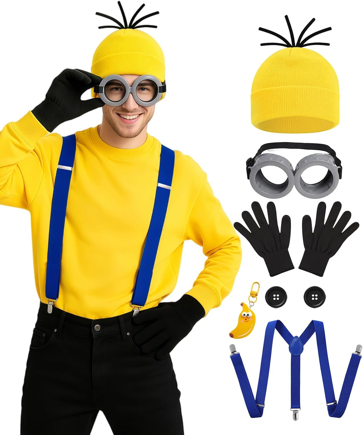Yellow Cartoon Costume Accessory Set — WeirdThingsToBuy weird find