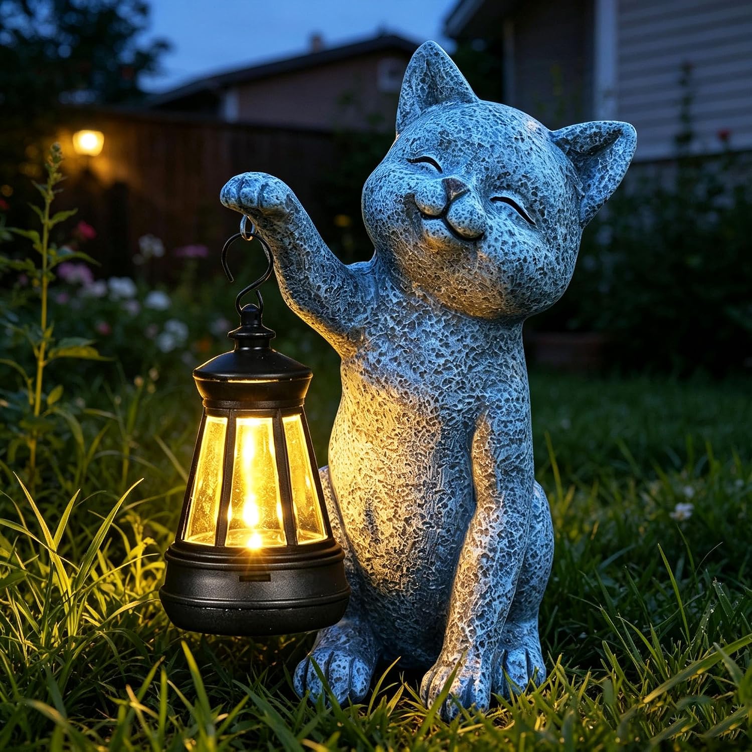 Yewanye Cat Garden Statue Decorations Situation — WeirdThingsToBuy weird find