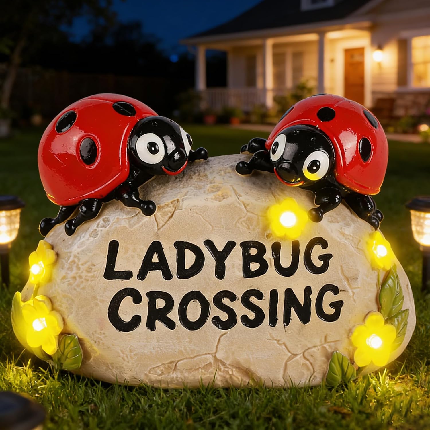 Yhsolar Solar Ladybug Garden Statues — WeirdThingsToBuy weird find