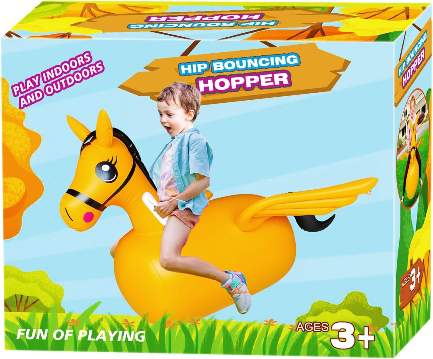 Zhuynxir Inflatable Unicorn Bouncy Hopper — WeirdThingsToBuy weird find