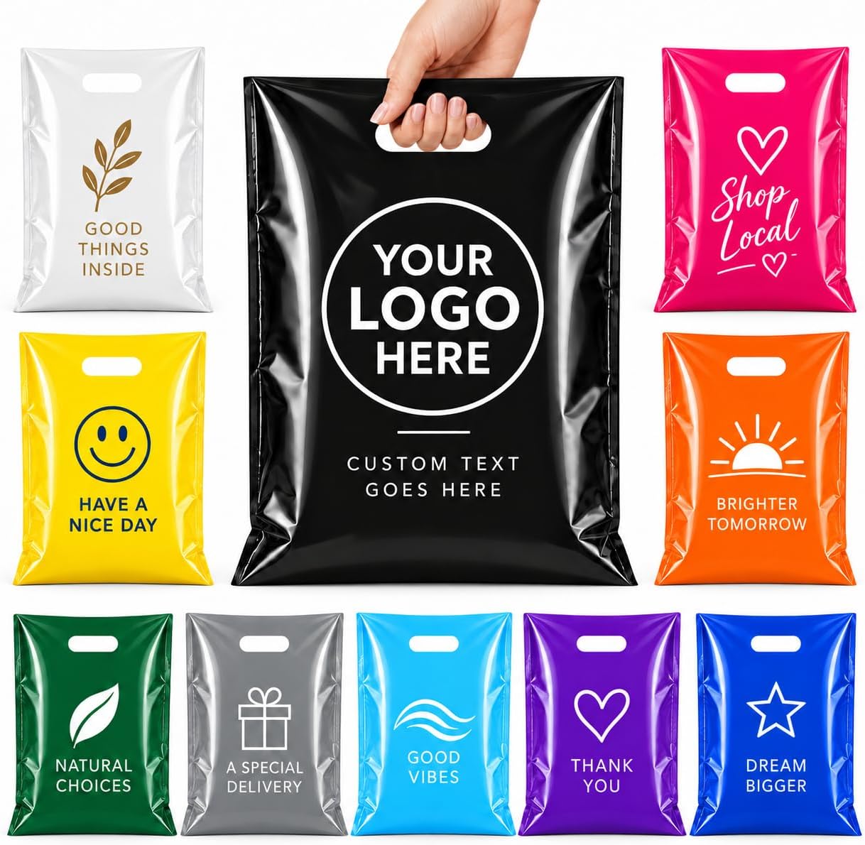 Zmm Custom 100pcs Plastic Bags Energy — WeirdThingsToBuy weird find