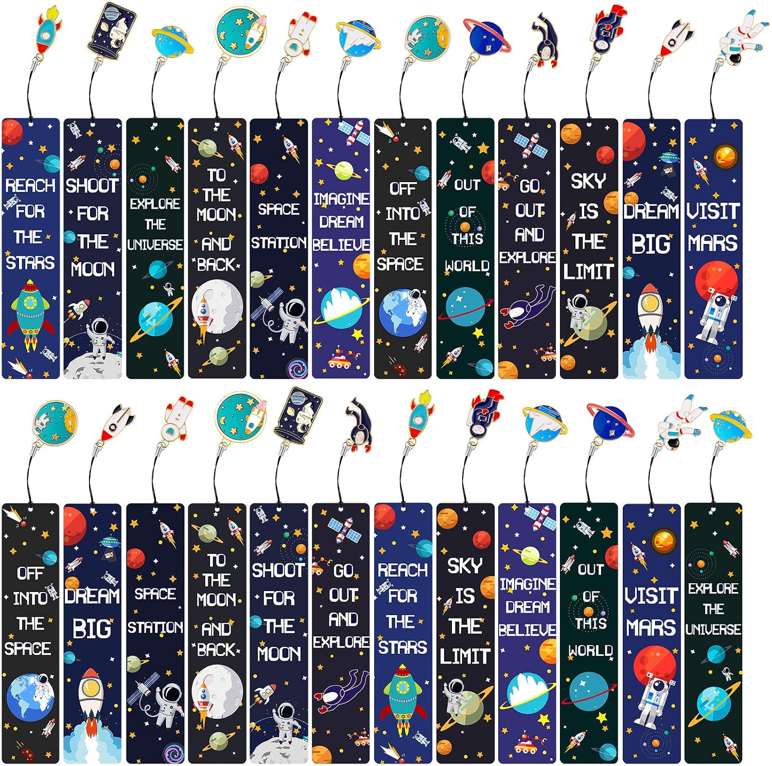 Zonon 24 Pack Space Bookmarks Situation — WeirdThingsToBuy weird find