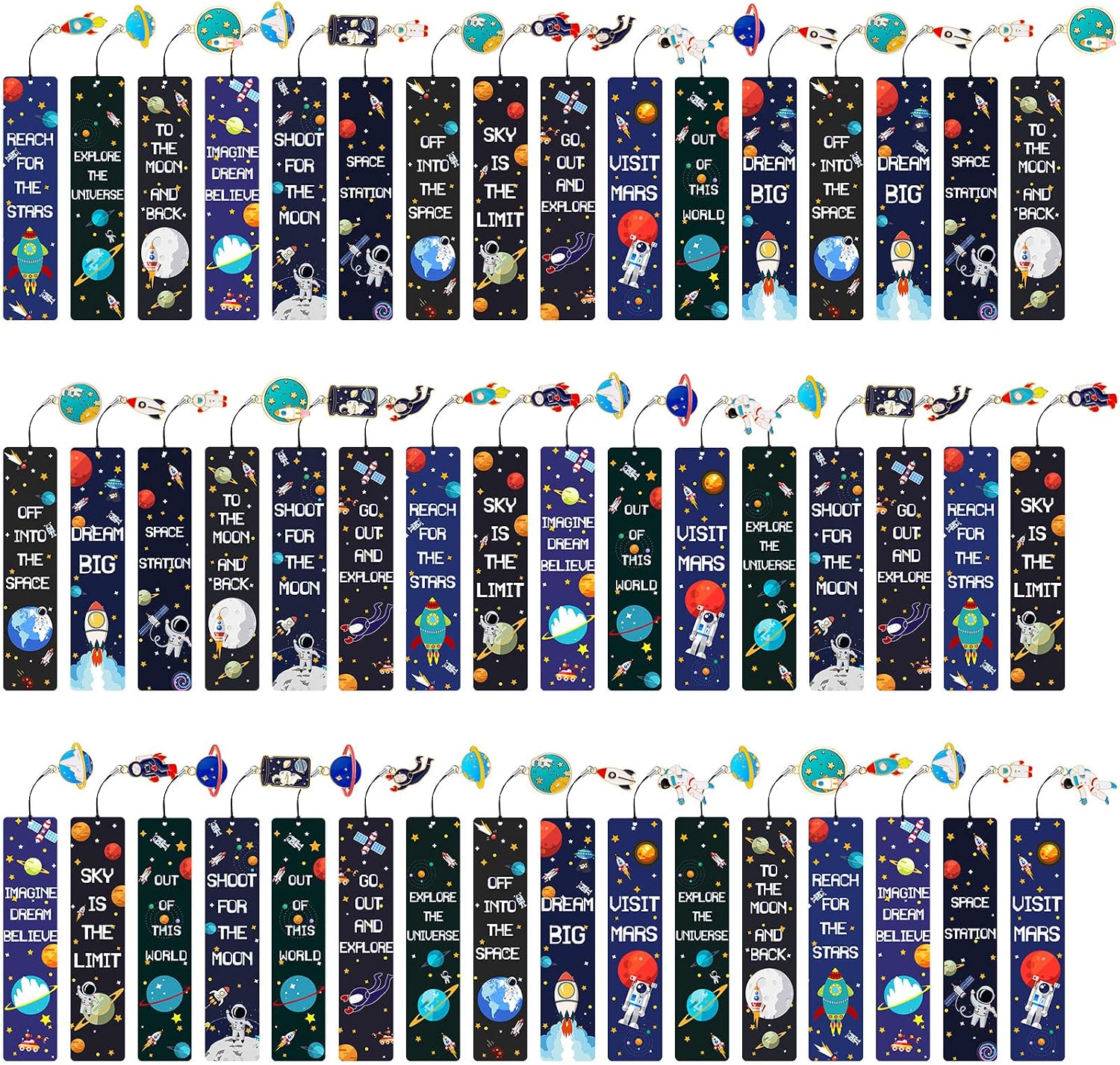 Zonon 48 Pack Space Bookmarks Situation — WeirdThingsToBuy weird find